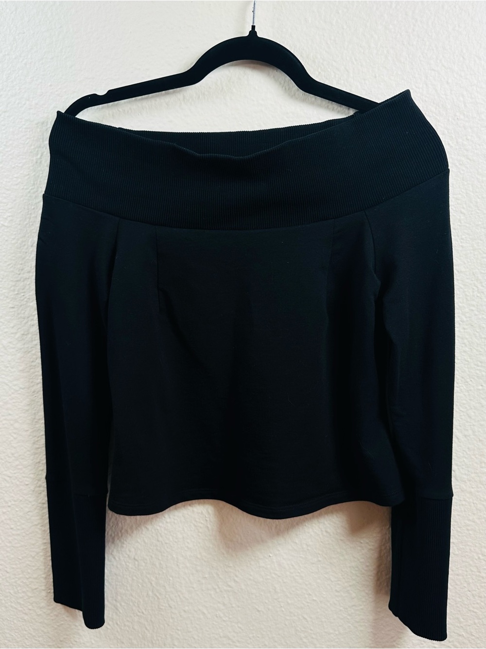MARELLA Black Off-Shoulder A-Line Top